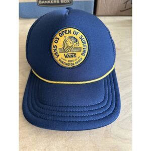 Vans US Open of Surfing 2014 Huntington Beach Snapback Trucker Hat Navy Yellow